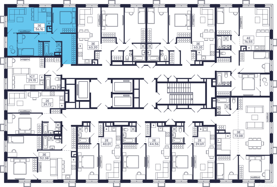 Продажа 2-комн квартиры в новостройке Красногорск, Россия, Московская область, Красногорск, Большая Воскресенская улица, 1