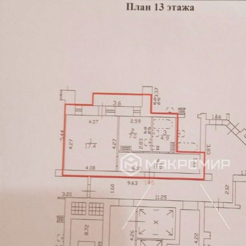 1-комн квартира Коломяжский проспект, 28к3