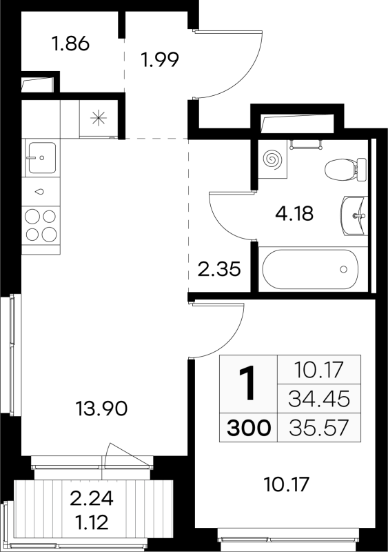 Продажа 1-комн квартиры в новостройке Новоселье п., Ольховая ул.,  к. 3