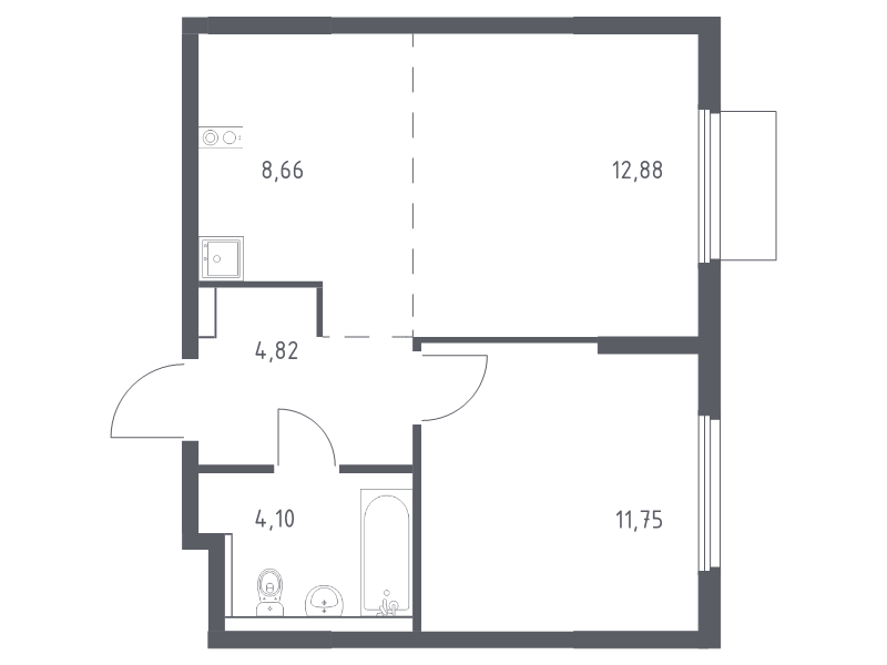 Продажа 1-комн квартиры в новостройке Мисайлово д., Молодежный б-р,  к. 19