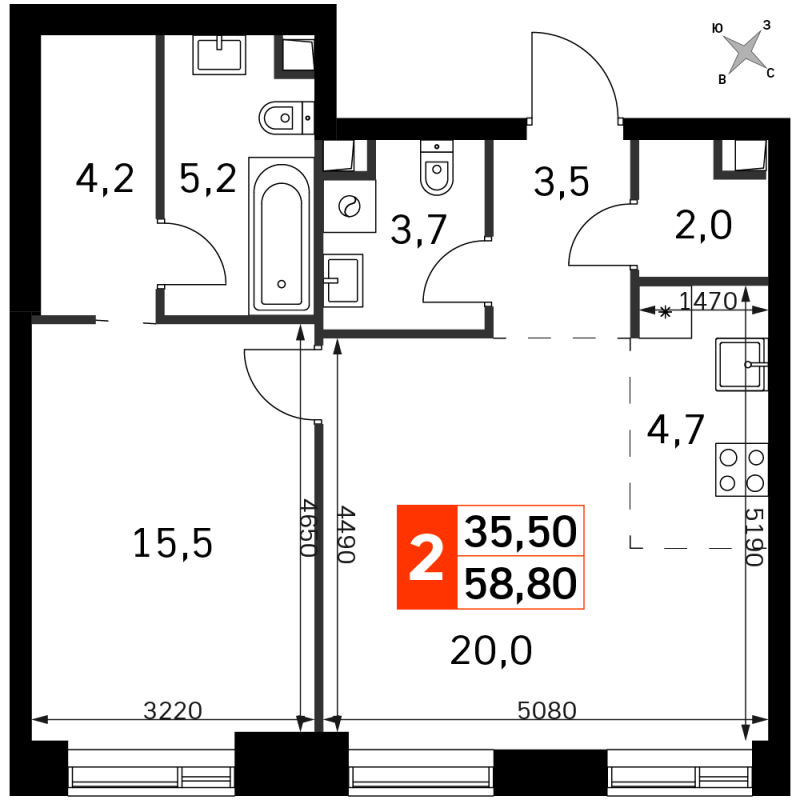 Продажа 1-комн квартиры в новостройке Москва г., Розанова ул.,  к. 5