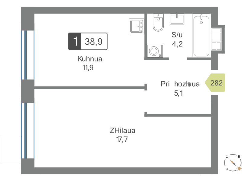 Продажа 1-комн квартиры в новостройке Светлые Горы п., Пятницкое ш.,  к. 5
