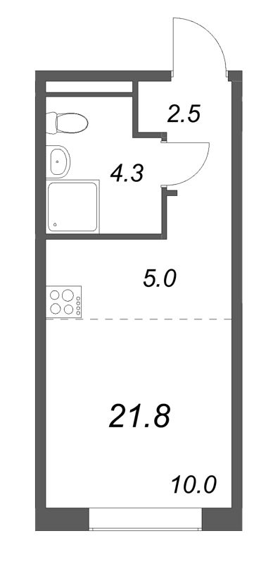 Продажа студии Шушары п., Пулковское ш.,  к. 3