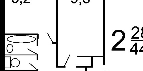 2-комн квартира проспект Металлистов, 61к1