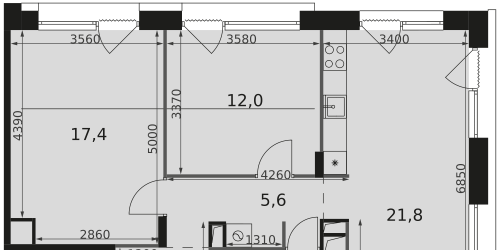 3-комн квартира ул. Снежная, 22к3