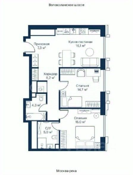 Продажа 3-комн квартиры на вторичном рынке Волоколамское шоссе, 95/2