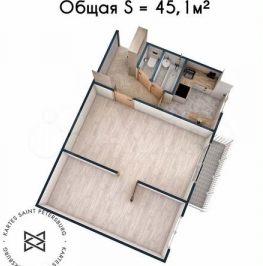 Продажа 2-комн квартиры на вторичном рынке улица Солдата Корзуна,  д. 13