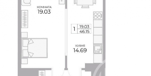 1-комн квартира Таллинская ул. ,  д. 11
