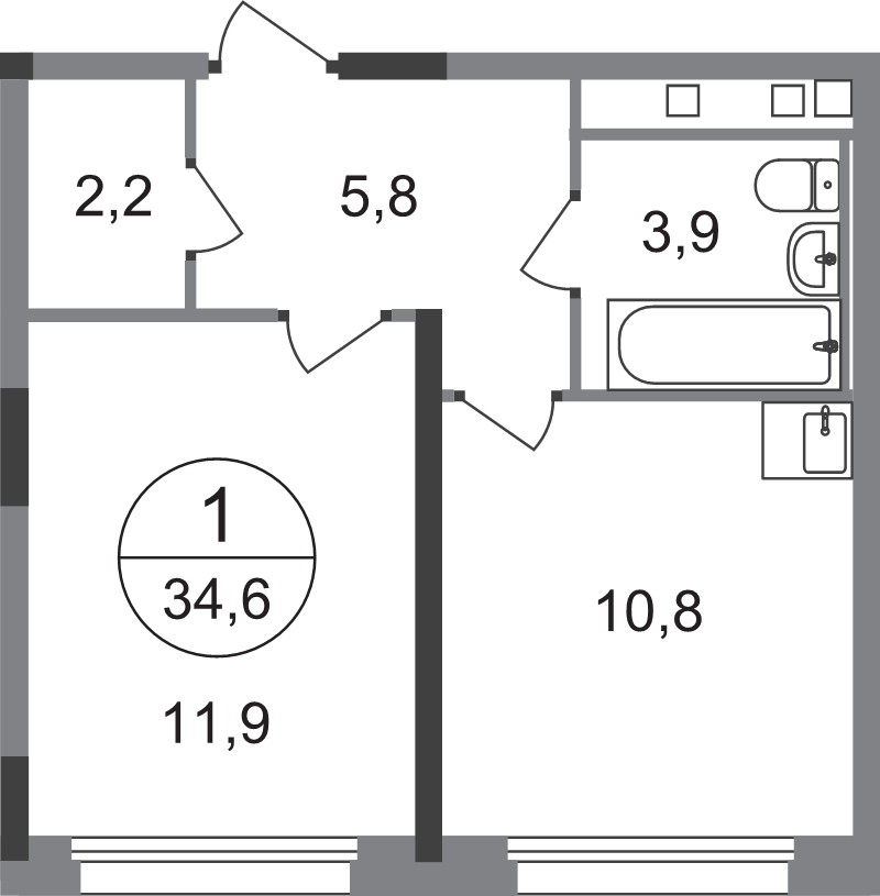 Продажа 1-комн квартиры в новостройке Рассказовка д., Бориса Пастернака ул.,  к. 18.1