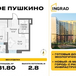Продажа 1-комн квартиры на вторичном рынке Пушкино г, Александра Меня ул