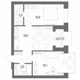 Продажа 2-комн квартиры на вторичном рынке улица Академика Константинова,  д. 1 к1 с1