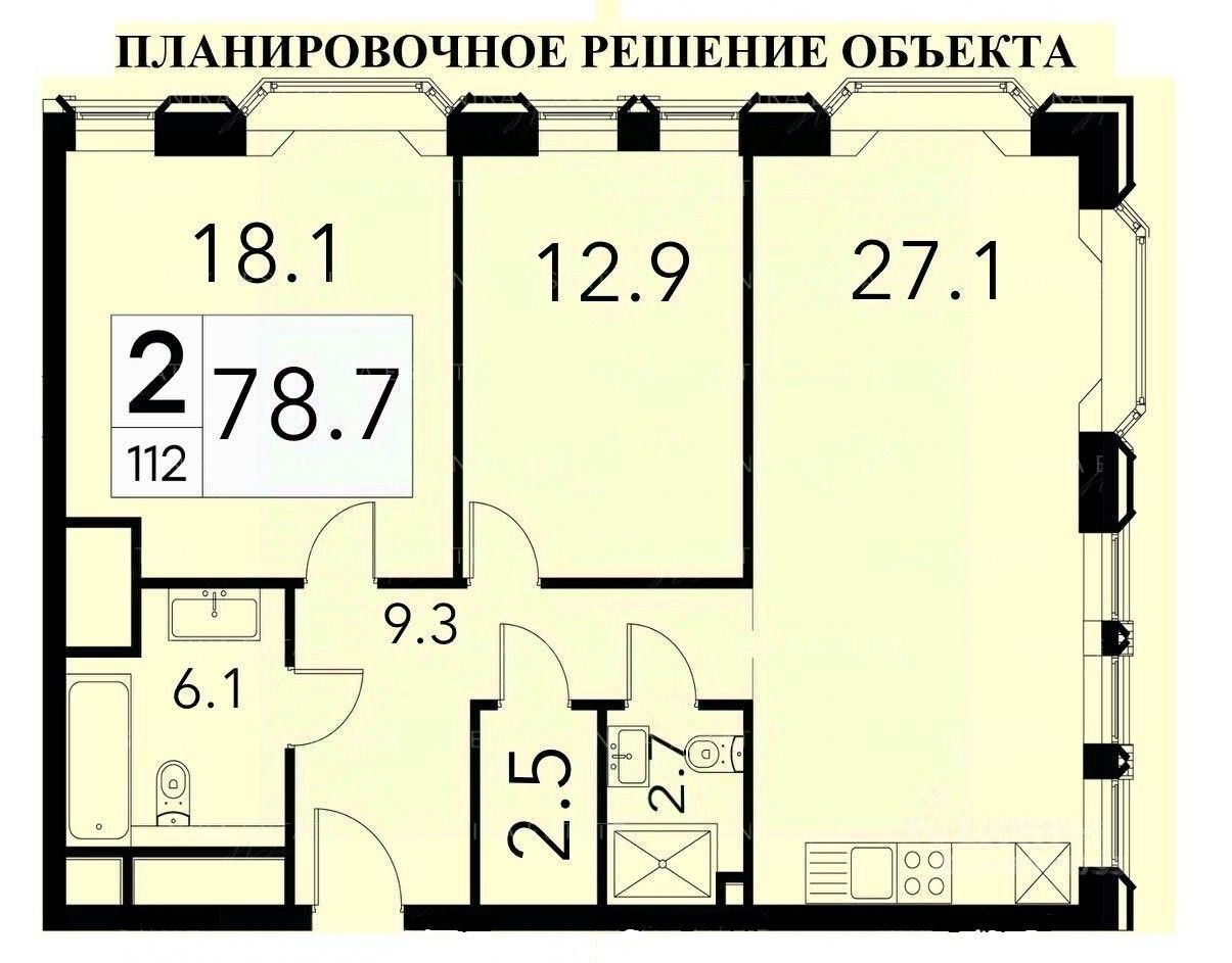 Продажа 3-комн квартиры на вторичном рынке улица 1-я Ямского Поля, 26