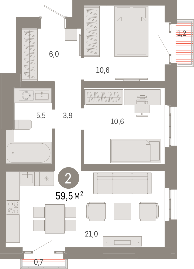 Продажа 2-комн квартиры в новостройке Москва г., Тагильская ул.,  к. 1