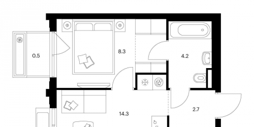 1-комн квартира ш. Алтуфьевское, корп.1.1