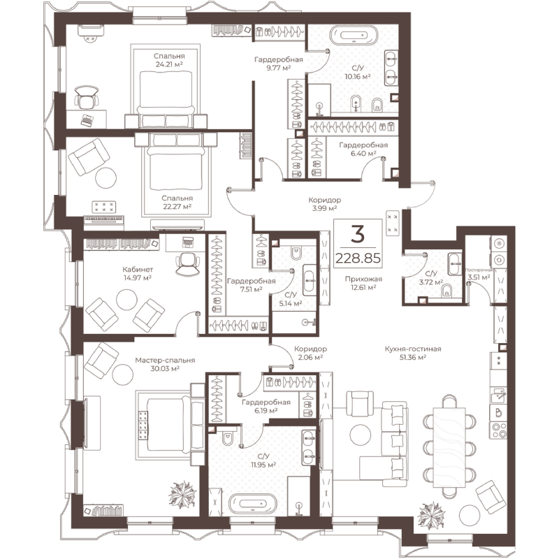 Продажа 4-комн квартиры в новостройке Москва г., Обуха пер.,  к. 1