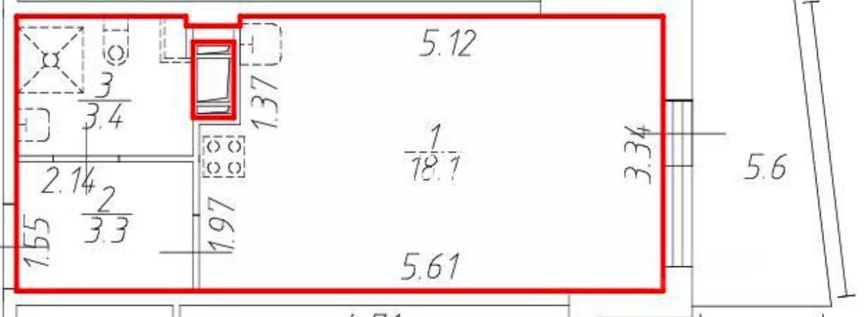 Продажа студии проспект Авиаконструкторов, 69