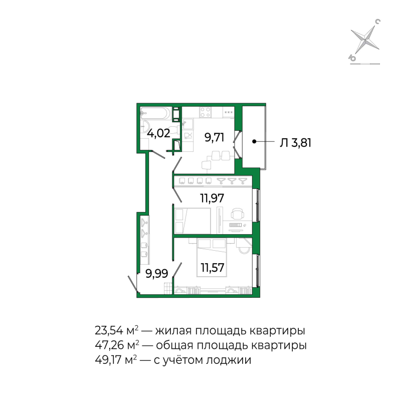 Продажа 2-комн квартиры в новостройке Сертолово г., Дмитрия Кожемякина ул.,  к. 3