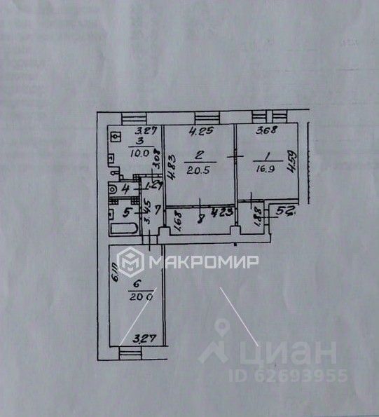 Продажа 3-комн квартиры на вторичном рынке Чапаевский переулок, 8
