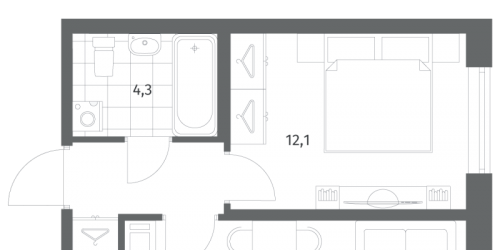 1-комн квартира Санкт-Петербург г., Шкиперский проток,  к. 3.2