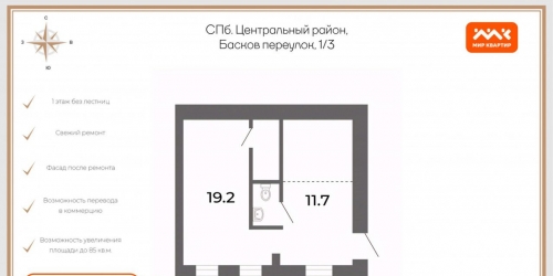 Офис Басков переулок,  д. 1/3