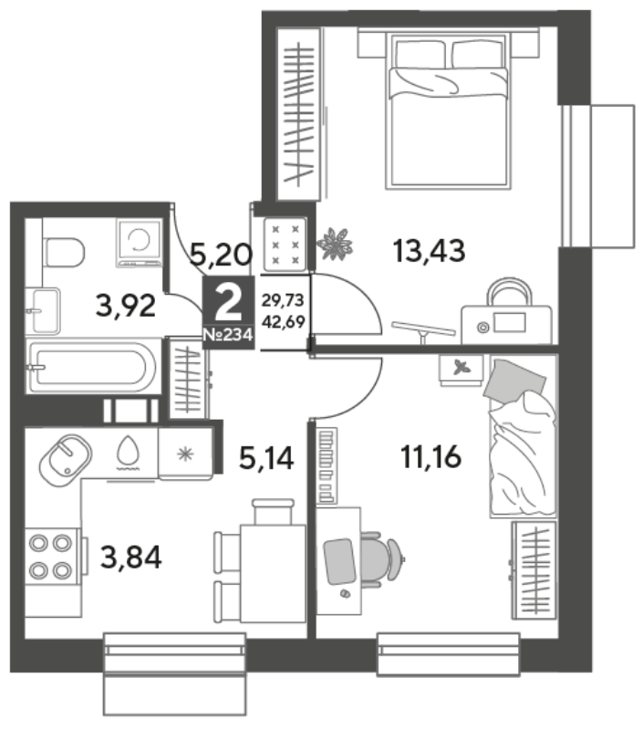 Продажа 2-комн квартиры в новостройке Пушкино г., Зелёная Роща ул.,  к. 10