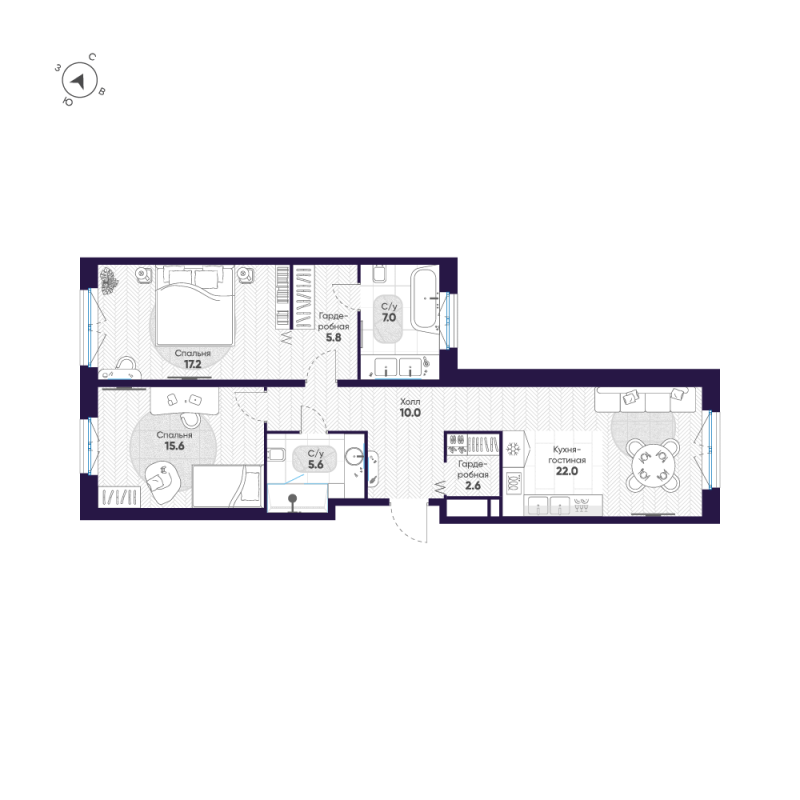 Продажа 2-комн квартиры в новостройке Профессора Попова ул,  к. 3