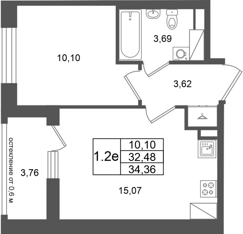 Продажа 1-комн квартиры в новостройке Новосаратовка д., Покровская Дорога ул.,  к. 14.1