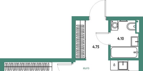 1-комн квартира Мытищи г., Комарова ул.,  к. Дом Перов