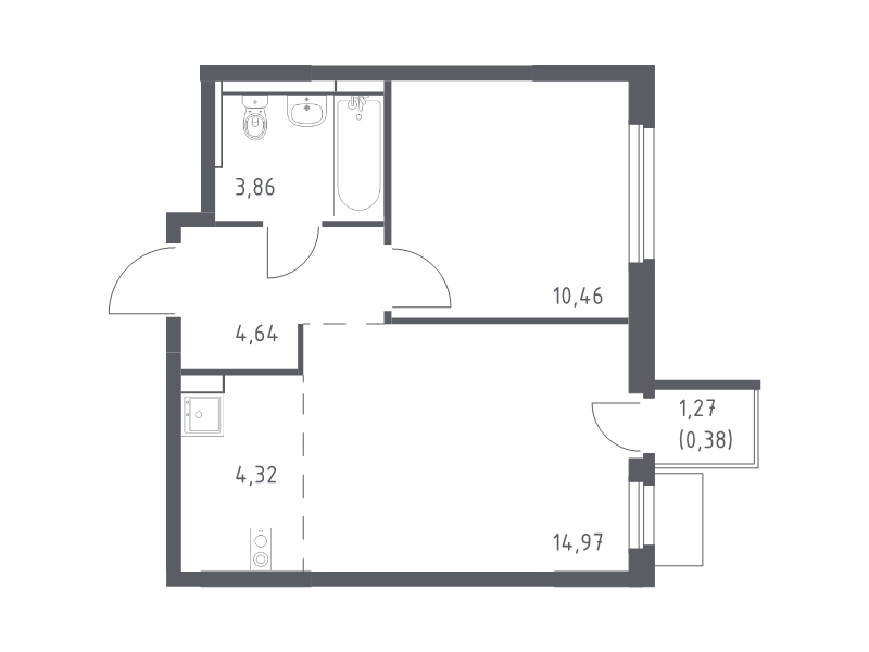 Продажа 1-комн квартиры в новостройке Мытищи г., 1-й Стрелковый пер.,  к. 5