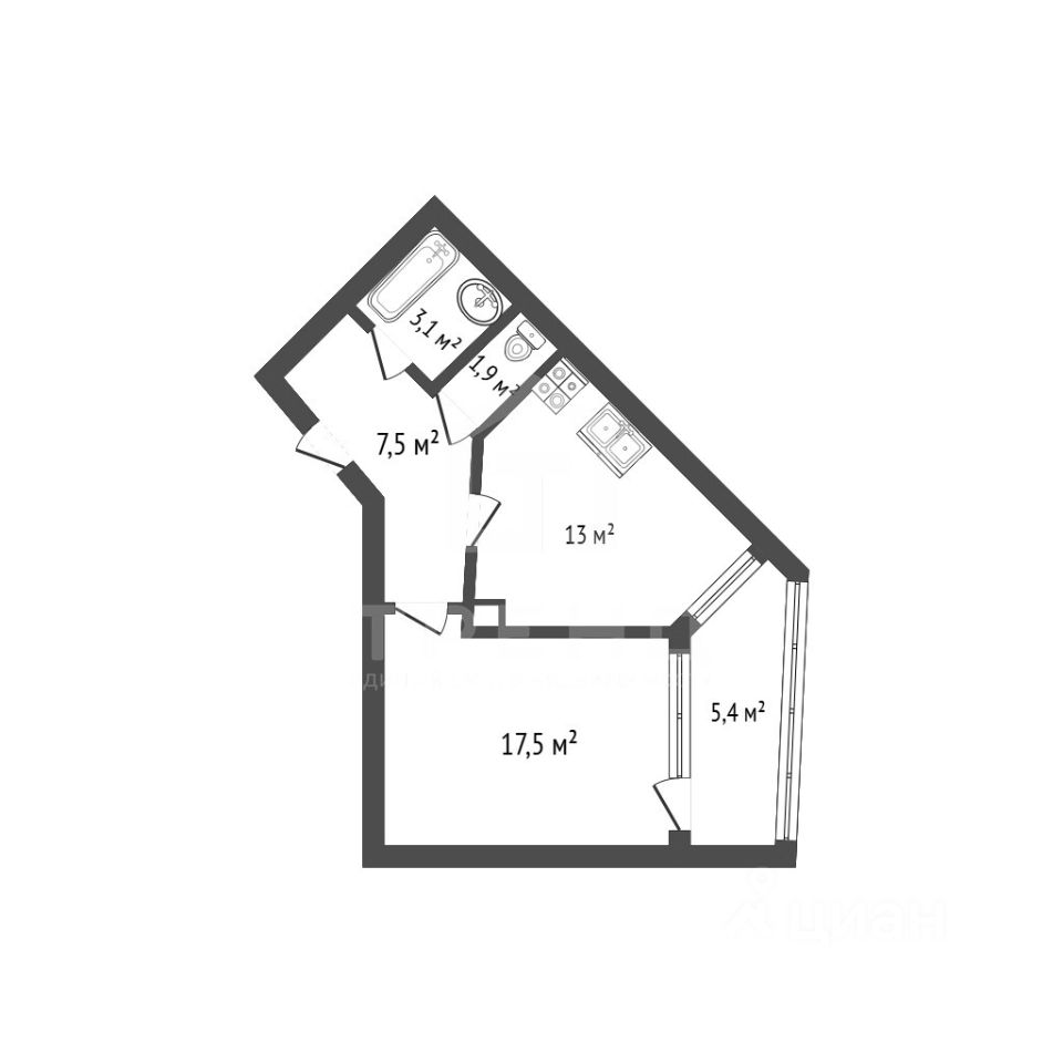 Продажа 1-комн квартиры на вторичном рынке проспект Королева, 65