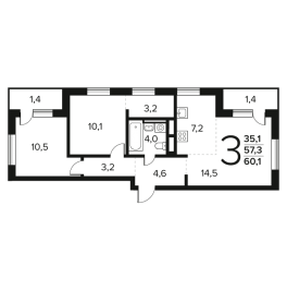 Продажа 2-комн квартиры в новостройке Десёновское пос., Калужское ш.,  к. 6.1