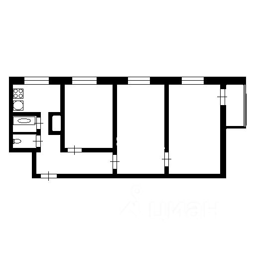 Аренда 3-комн квартиры на вторичном рынке Петергофское шоссе, 15к2