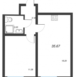 Продажа 1-комн квартиры в новостройке Санкт-Петербург г., Маршала Казакова ул.,  к. 10