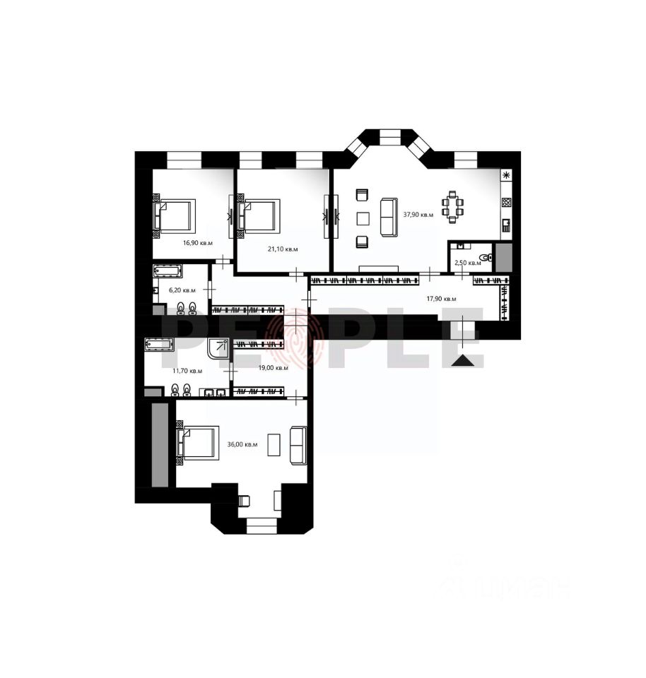 Продажа 4-комн квартиры на вторичном рынке улица Большая Полянка, 44