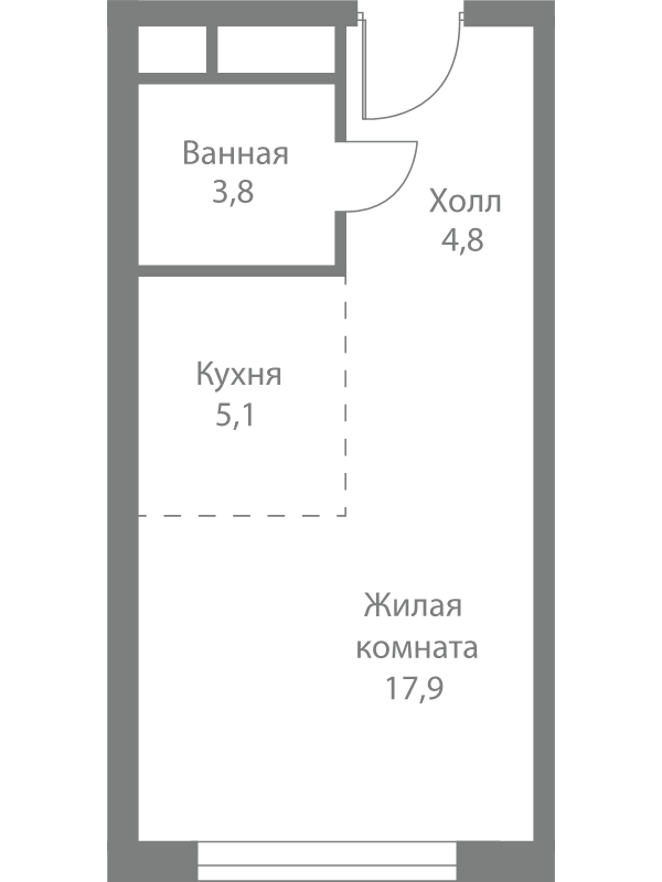 Продажа студии Москва г., Сколковское ш.,  к. 4