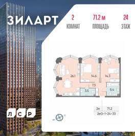Продажа 2-комн квартиры в новостройке Автозаводская площадь, д.вл.23