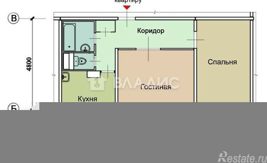 Продажа 1-комн квартиры на вторичном рынке Воскресенск, улица Победы