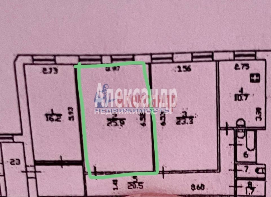 Продажа комнаты Финский пер.,  д. 7