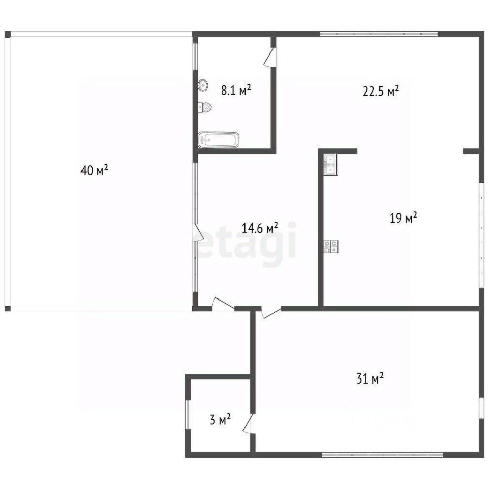 Продажа 2-комн квартиры на вторичном рынке улица Новая, 51к22