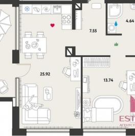 Продажа 2-комн квартиры на вторичном рынке ул Мустая Карима,  д. 12