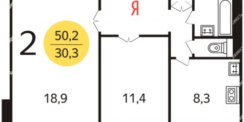 2-комн квартира ул Академика Капицы,  д. 26,  к. 3