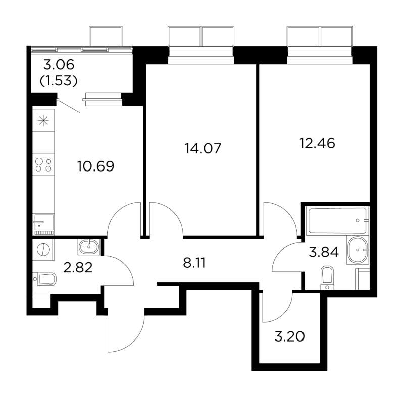Продажа 2-комн квартиры в новостройке Пушкино г., Просвещения ул.,  к. 20