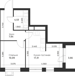 Продажа 1-комн квартиры в новостройке Москва г., Открытое ш., к. 1 Продажа 1-комн квартиры в новостройке Москва г., Открытое ш., к. 1