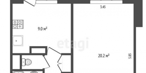 1-комн квартира Новочеркасский б-р,  д. 29