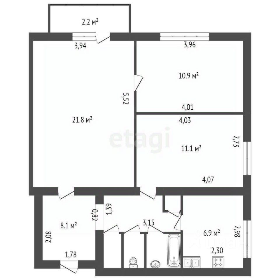Продажа 3-комн квартиры на вторичном рынке улица Карташихина, 19