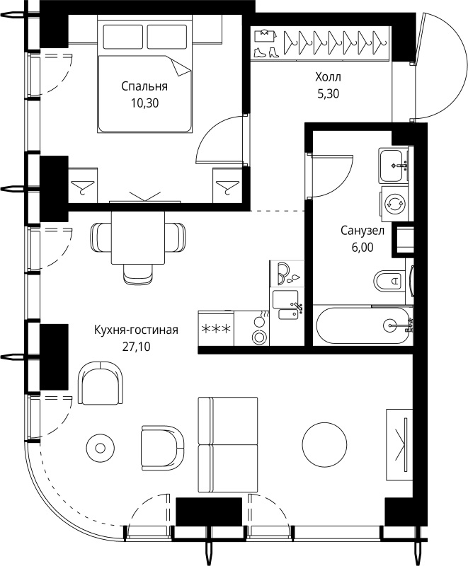 Продажа 1-комн квартиры в новостройке Москва г.,  Волоколамское ш.,  к. Pacific 1