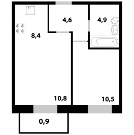Продажа 2-комн квартиры в новостройке Одинцово, ул. Маковского, д.28