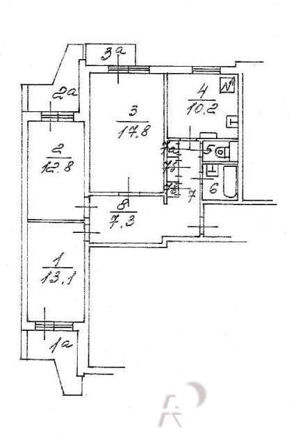 Продажа 3-комн квартиры на вторичном рынке Сокольническая пл ,  д. 9,  к. 2
