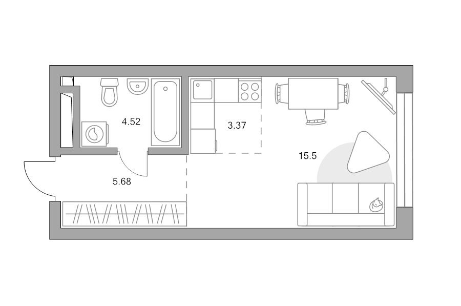 Продажа студии Москва г., Верхнелихоборская ул.,  к. 1