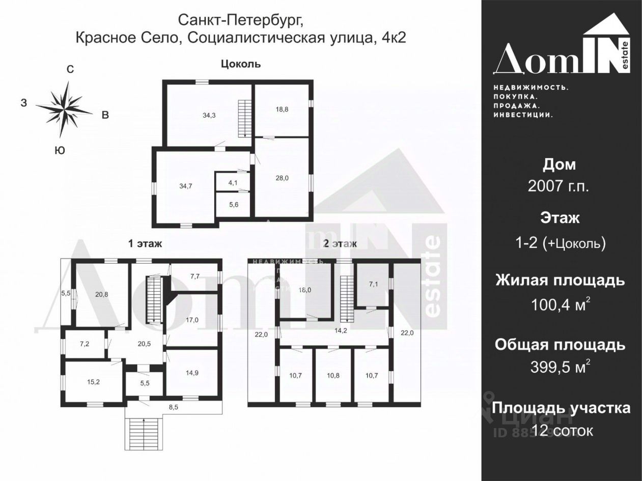 Продажа дома Красное Село, Социалистическая улица, 4к2